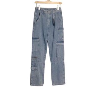 Gilipur light blue denim cargo jeans size S NWT